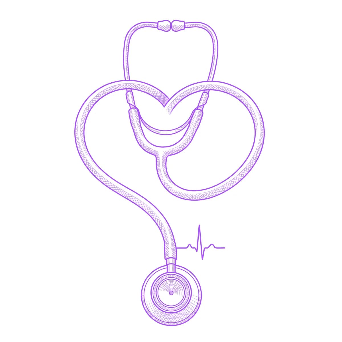 Stethoscope Tattoo Stencil