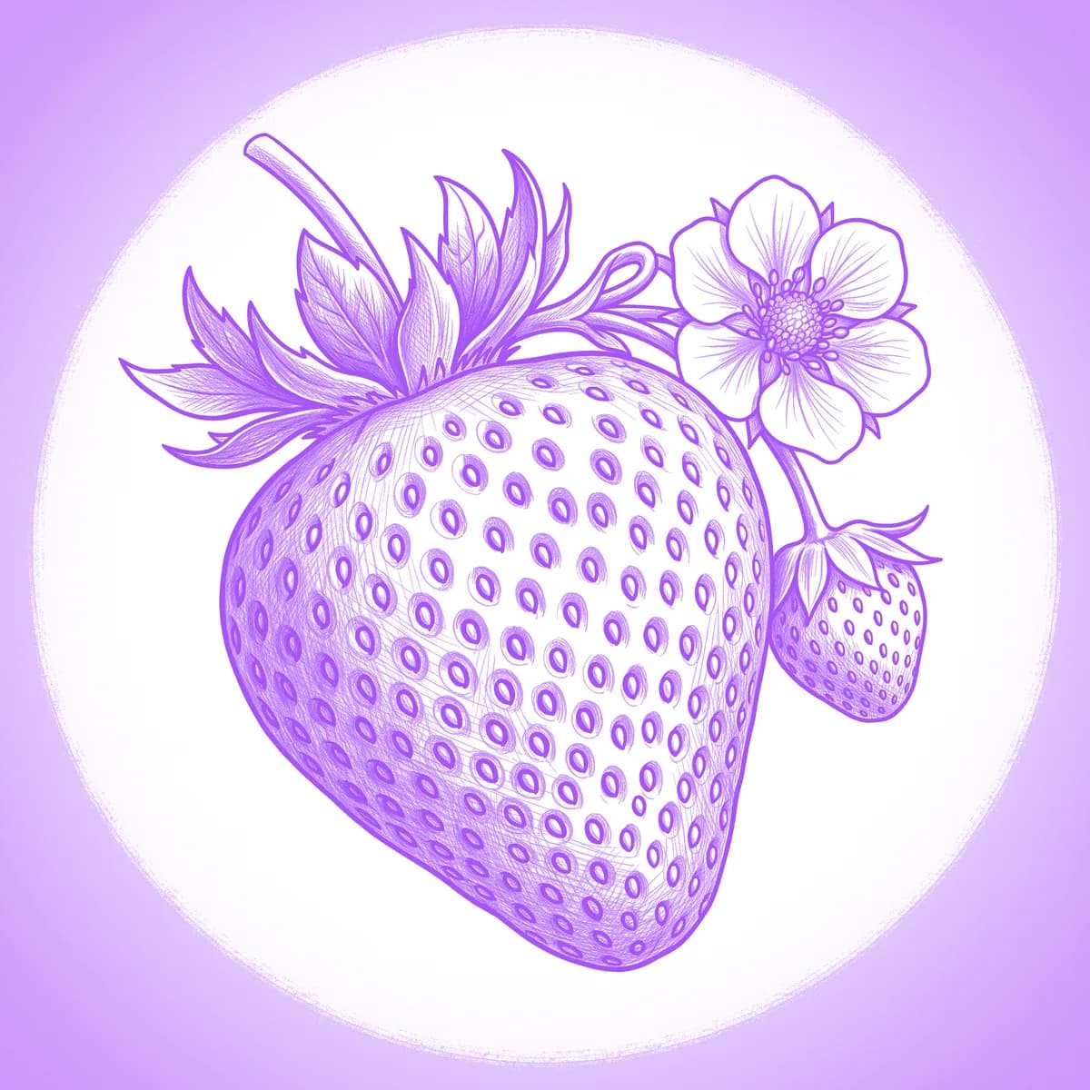 Strawberry Tattoo Stencil