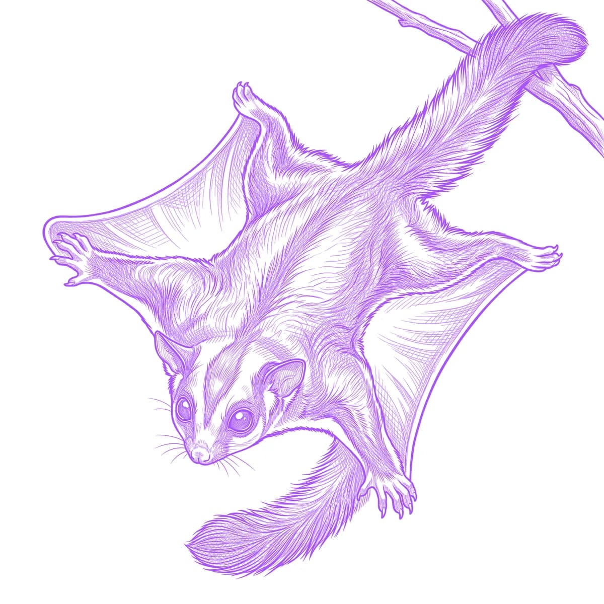 Sugar Glider Tattoo Stencil