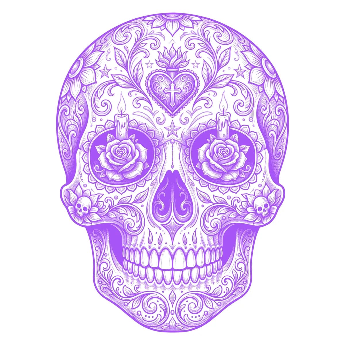 Sugar Skull Stencil