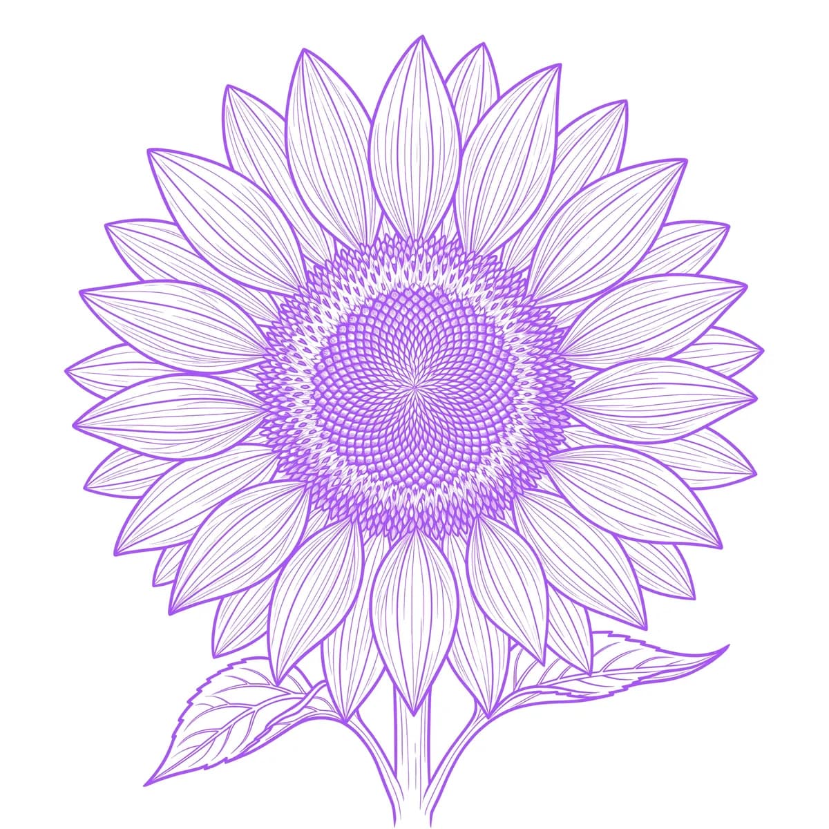 Sunflower Stencil