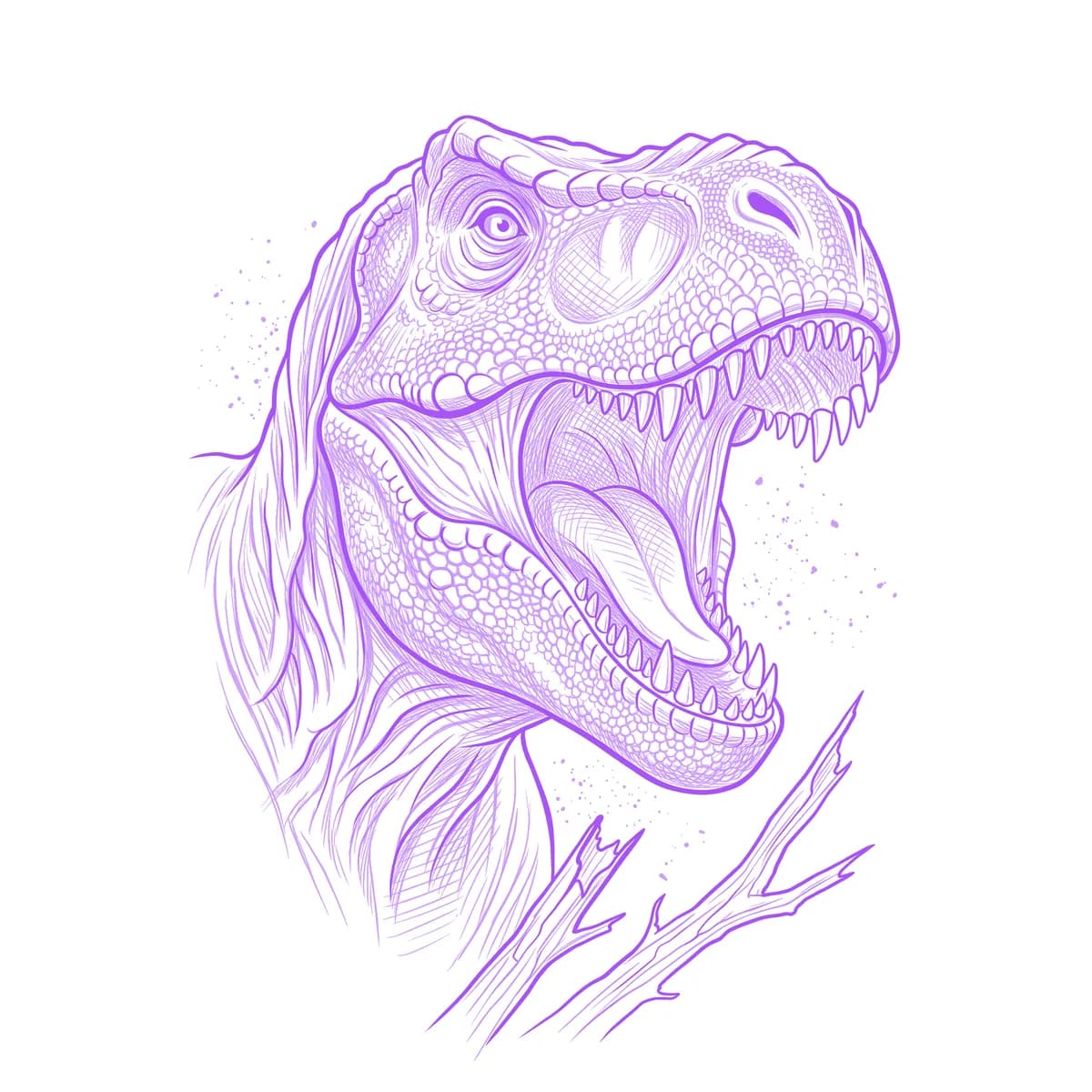 T-Rex Tattoo Stencil
