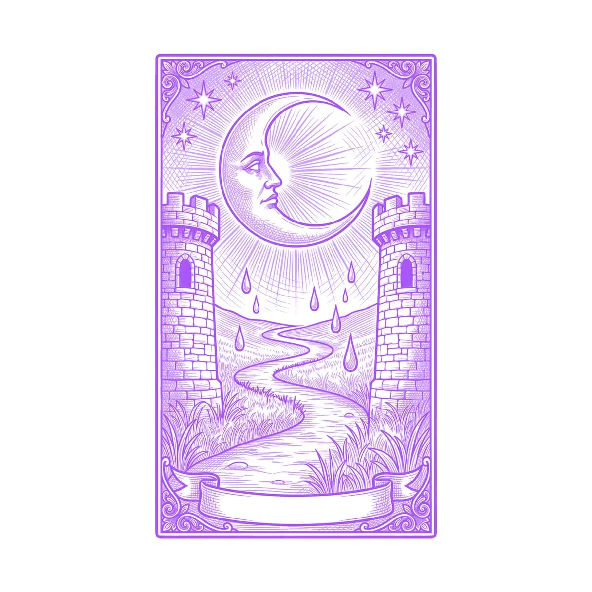 Tarot Card Tattoo Stencil