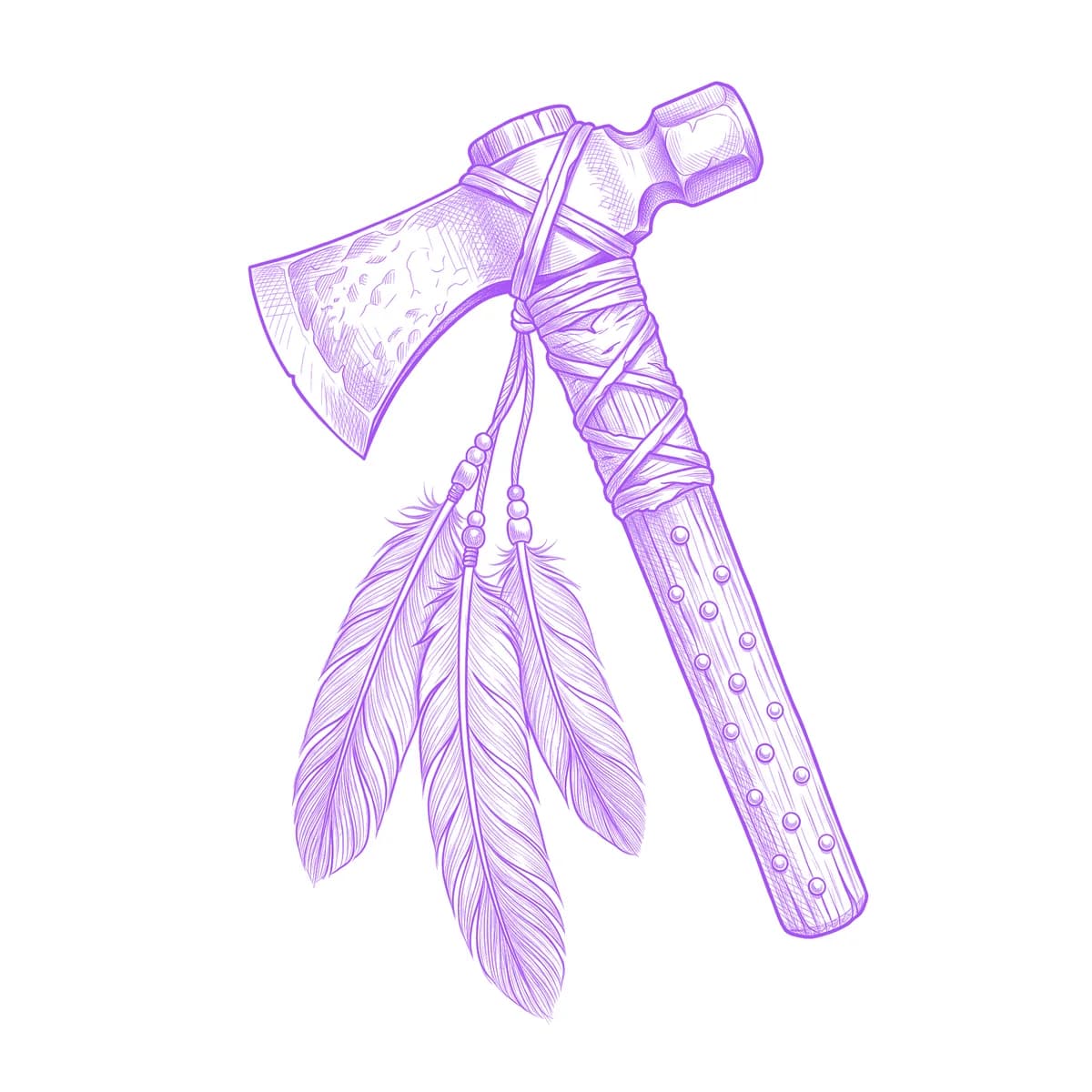 Tomahawk Tattoo Stencil