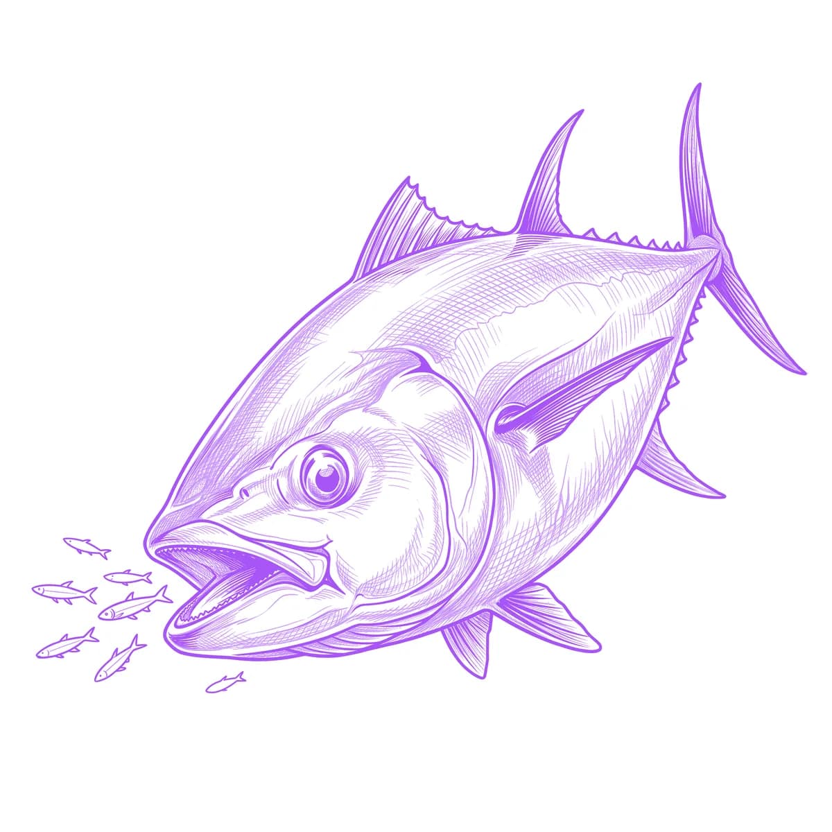 Tuna Tattoo Stencil