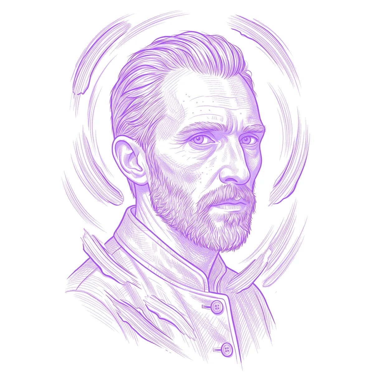 Van Gogh Tattoo Stencil