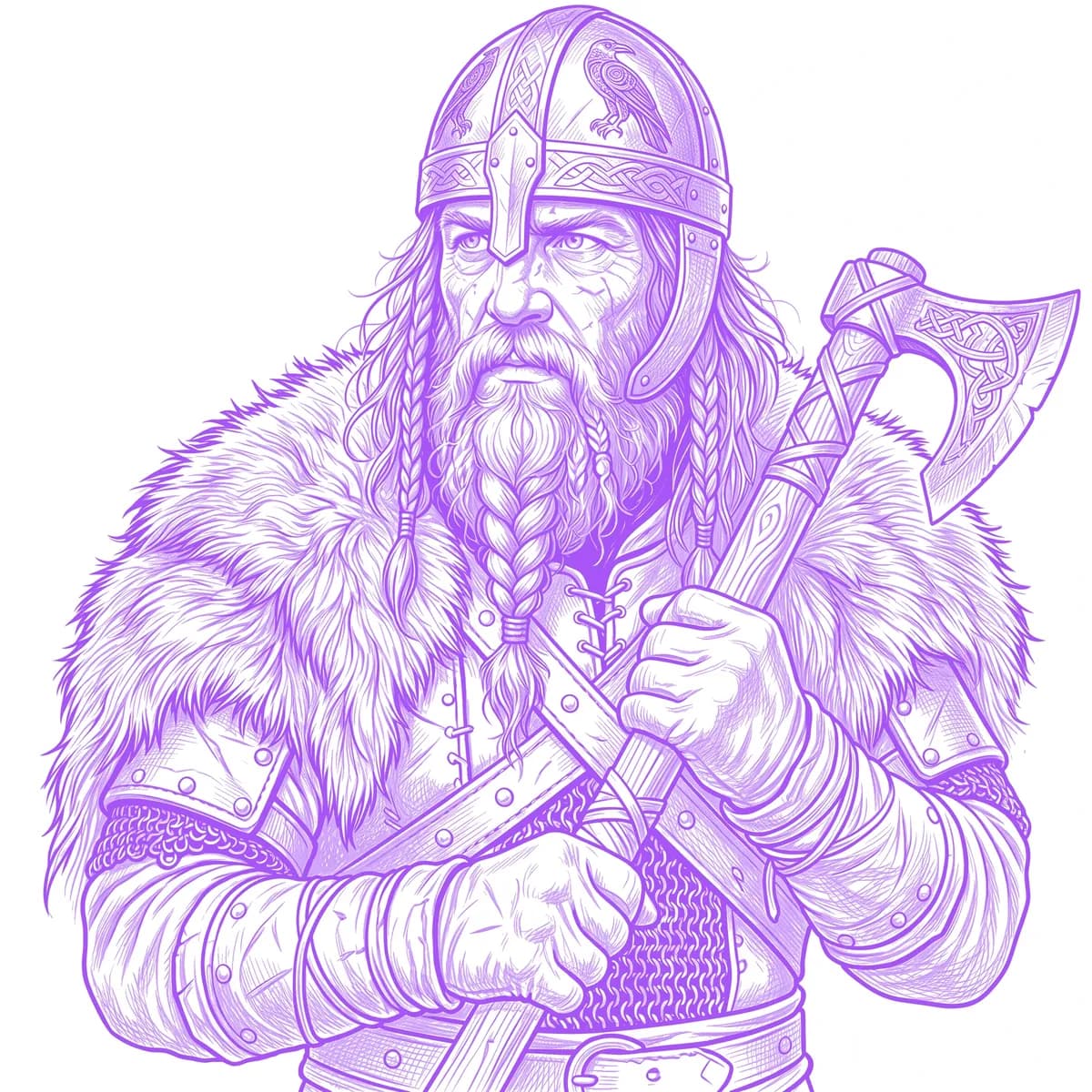 Wikingerkrieger Schablone