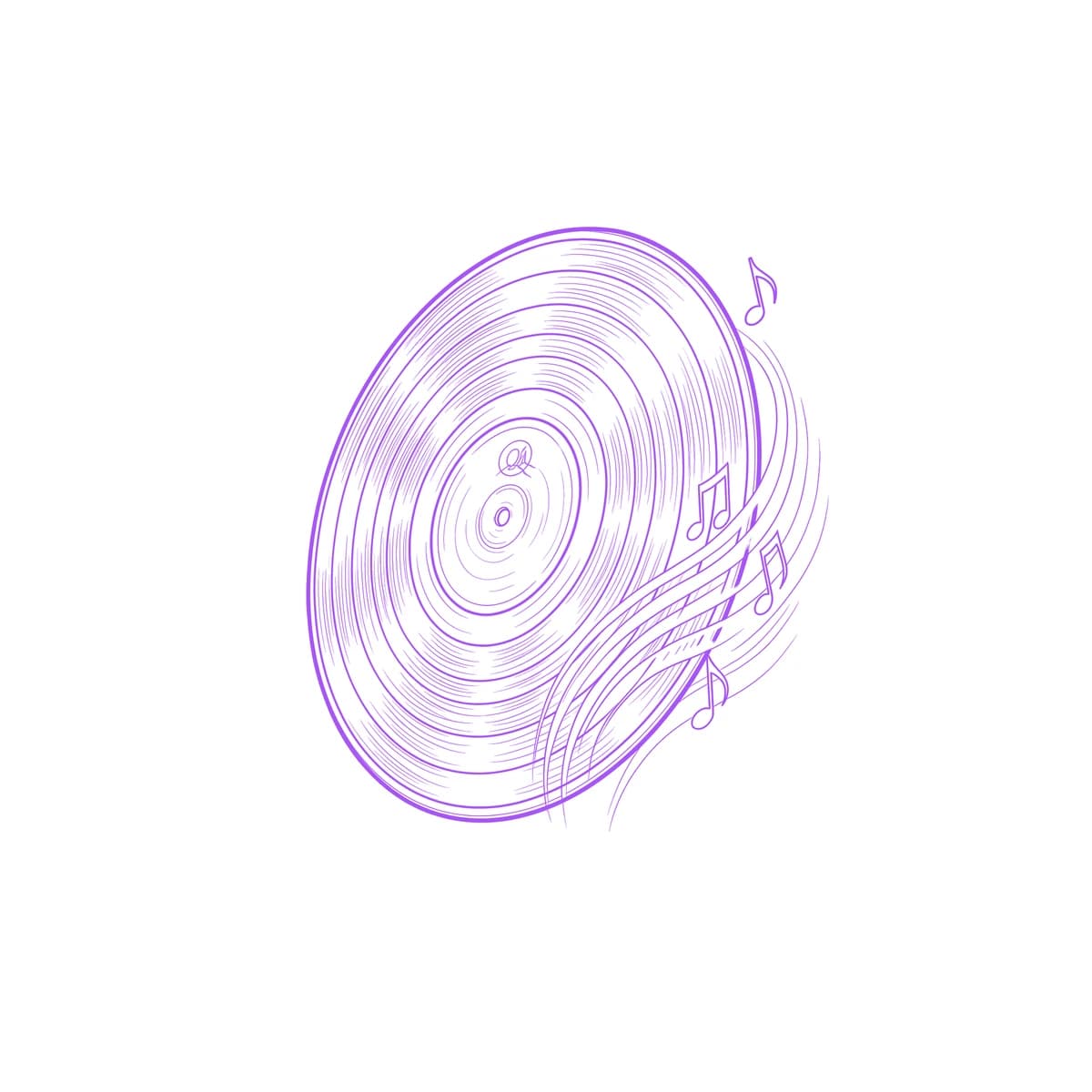 Vinyl Record Stencil