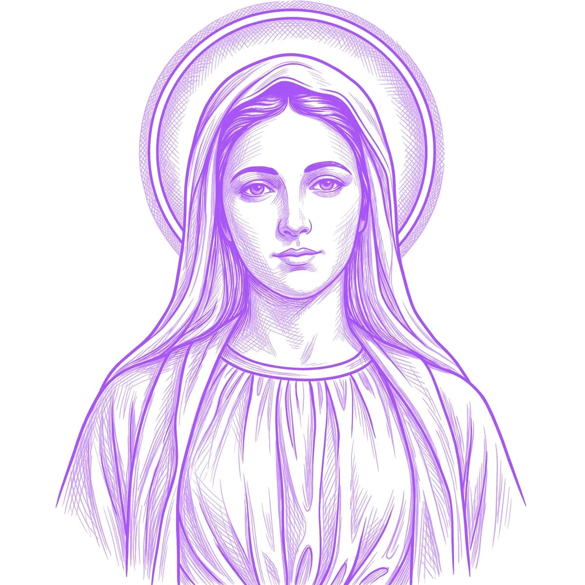 Virgin Mary Stencil