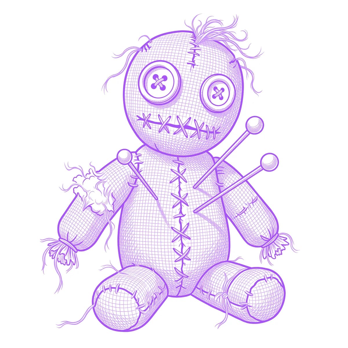 Voodoo Doll Tattoo Stencil