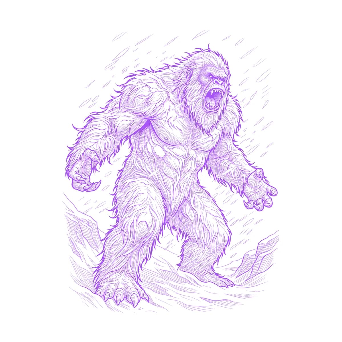 Yeti Tattoo Stencil